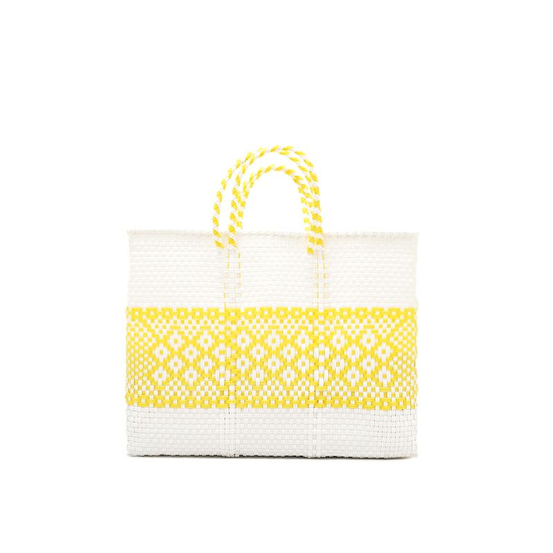 レトラ　メルカドバッグ　mimosa MERCADO BAG - MIMOSA - White / Yellow (SHORT S) | Letra
