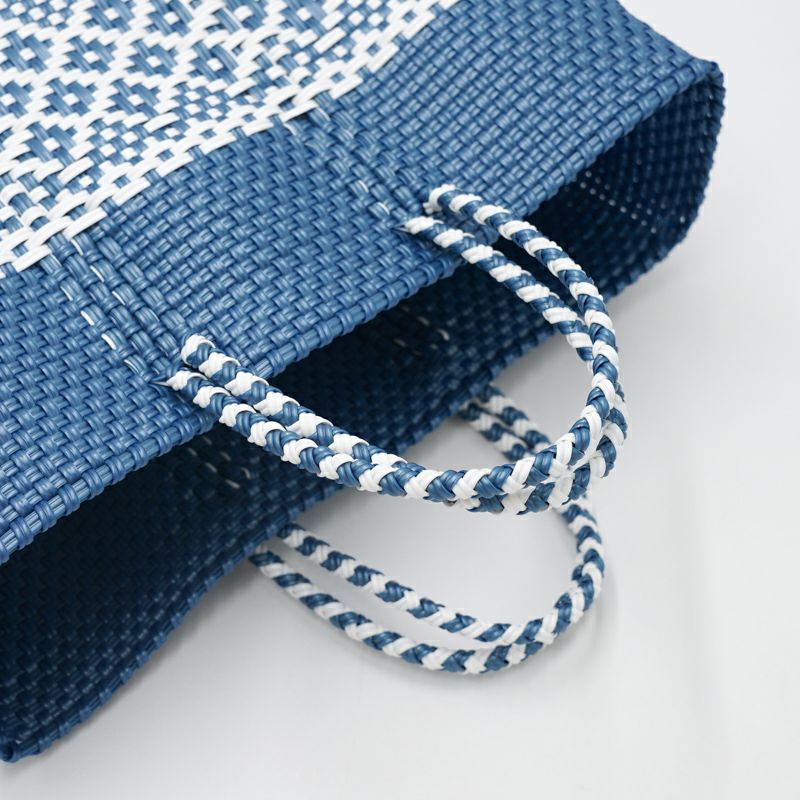 MERCADO BAG - MIMOSA - Metallic Blue / White (SHORT S