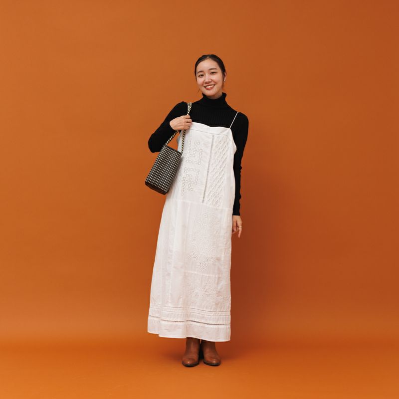 MERCADO BUCKET SLIM STYLE - MINI CHECK - Black / Cream - (LONG