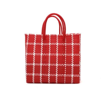 MERCADO BAG - LATTICE - Red / White  (S)