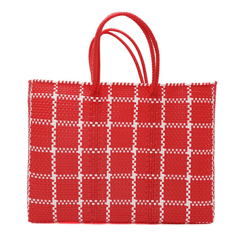 リキマユレトラバック MERCADO BAG - LATTICE - Red / White (L) | Letra｜レトラ公式通販