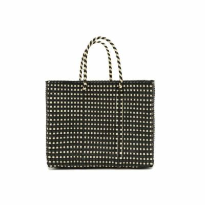MERCADO BAG - MINI CHECK - Black / Cream  (XS)