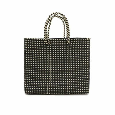 MERCADO BAG - MINI CHECK - Black / Cream  (S)