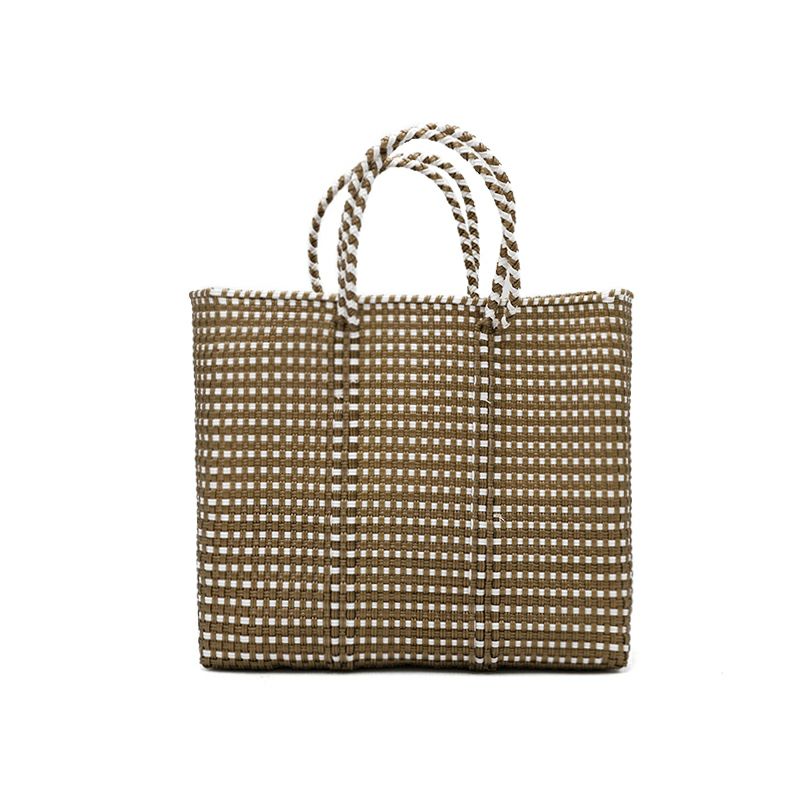 MERCADO BAG - MINI CHECK - Gold / White (S) | Letra｜レトラ 