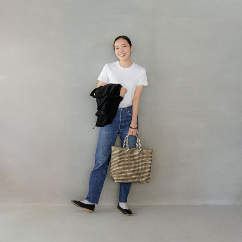 MERCADO BAG - MINI CHECK - Gold / White (M) | Letra｜レトラ公式通販