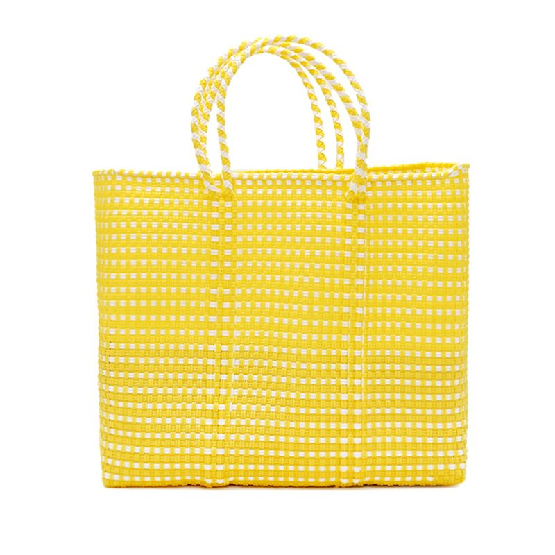 MERCADO BAG - MINI CHECK - Yellow / White (M) | Letra