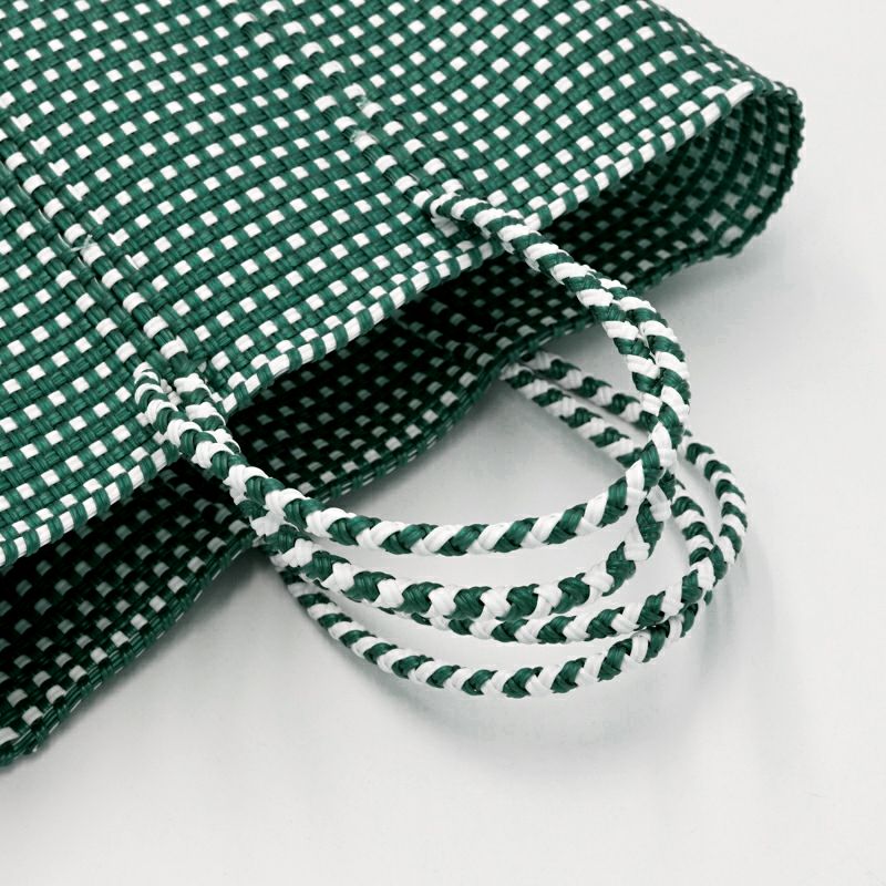 MERCADO BAG - 3 COLORS CHECK - Black/Navy/Dark Green (M