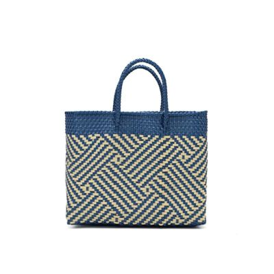 MERCADO BAG - TAPETE - Metallic Blue / Cream (XS)