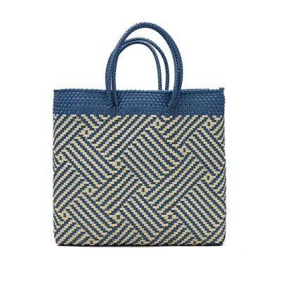 MERCADO BAG - TAPETE - Metallic Blue / Cream (M)