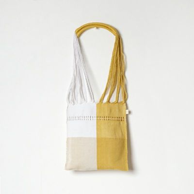 HAMMOCK BAG MINI - BLOCKS - Yellow / White