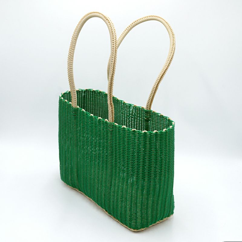 50％OFF】MERCADO BAG - ROLLIZO - Dark Green / Ceam (LARGE) | Letra