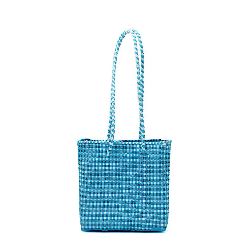 50％OFF】MERCADO BUCKET SLIM STYLE - MOSAIC - Light Blue / White