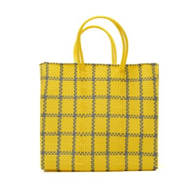 MERCADO BAG - LATTICE -  Yellow / Silver (M)