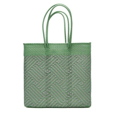 MERCADO BAG - TAPETE - LONG HANDLE - Metallic Green / Silver (M)