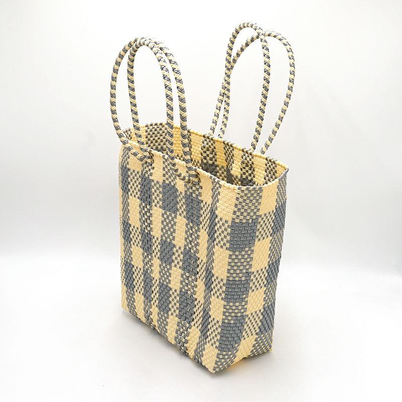 MERCAD BAG BOAT STYLE - GINGHAM - Cream / Silver | Letra