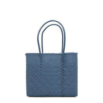 MERCADO BAG - ROMBO - LONG HANDLE -  Metallic Blue (XS)