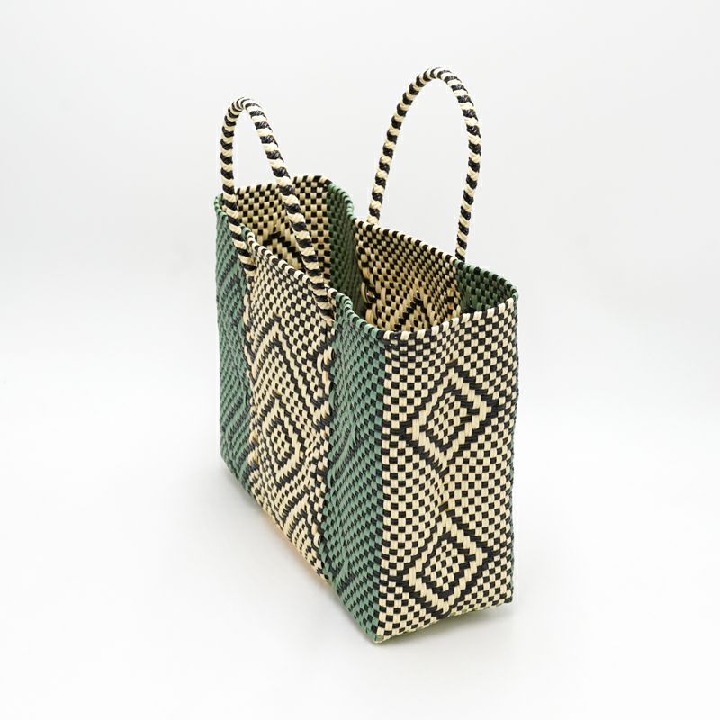 30％OFF】MERCADO BAG - CANGREJO - Metallic Green / White / Black