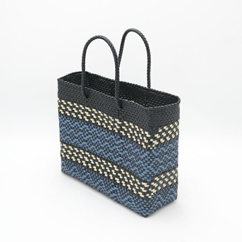 MERCADO BAG - ALPINAS - Black / Cream / Metallic Blue (XS