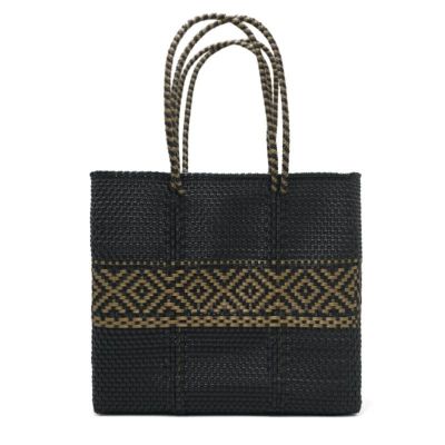MERCADO BAG - DIAMANTE - LONG HANDLE - Black / Gold (M)