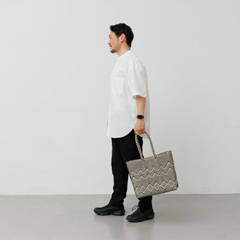 MERCADO BAG - PLAYA - LONG HANDLE - Black / Cream (M