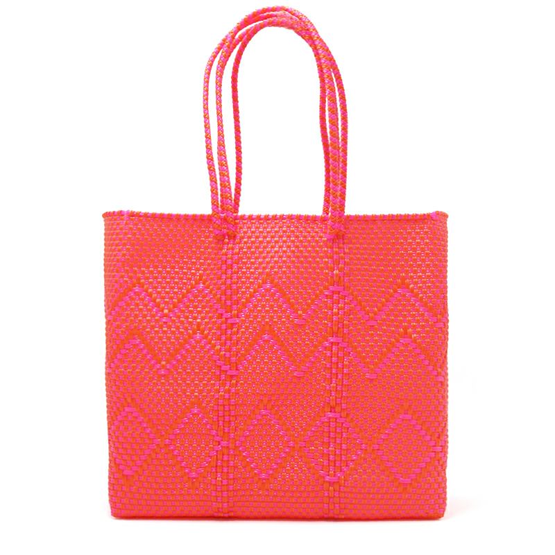 メルカドバッグ　orenge L MERCADO BAG - PLAYA - LONG HANDLE - Orange / Pink (M