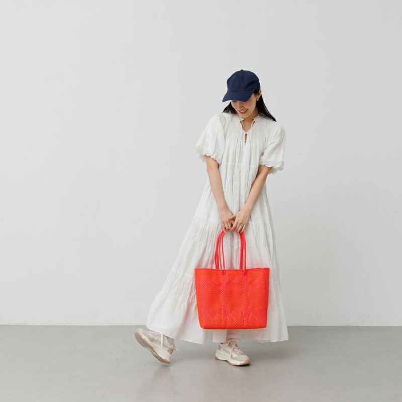 MERCADO BAG - PLAYA - LONG HANDLE - Orange / Pink (M