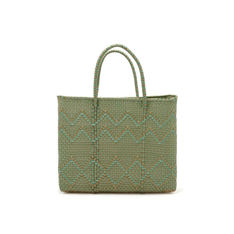 MERCADO BAG - PLAYA - Gold / Metallic Green (XS) | Letra