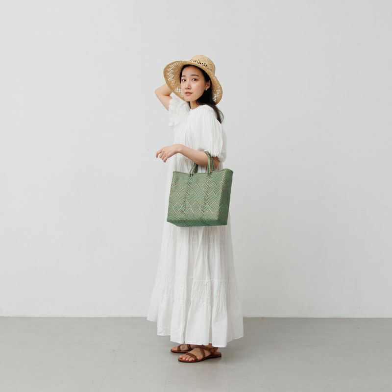 MERCADO BAG - PLAYA - Gold / Metallic Green (S) | Letra