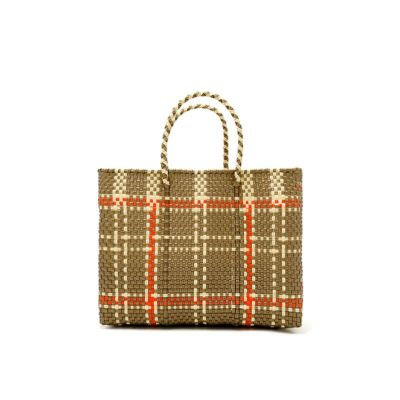 MERCADO BAG - LATTICE - Gold / Cream / Orange (XS)