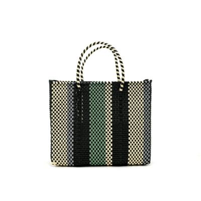 MERCADO BAG - RAYA - Black / Metallic Green / Cream / Silver (XS)