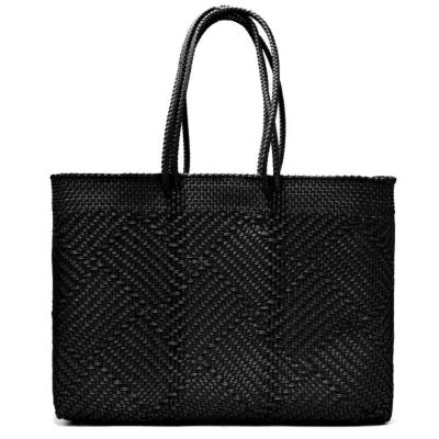 MERCADO BAG - TAPETE SOLID - LONG HANDLE - Black (L) | Letra