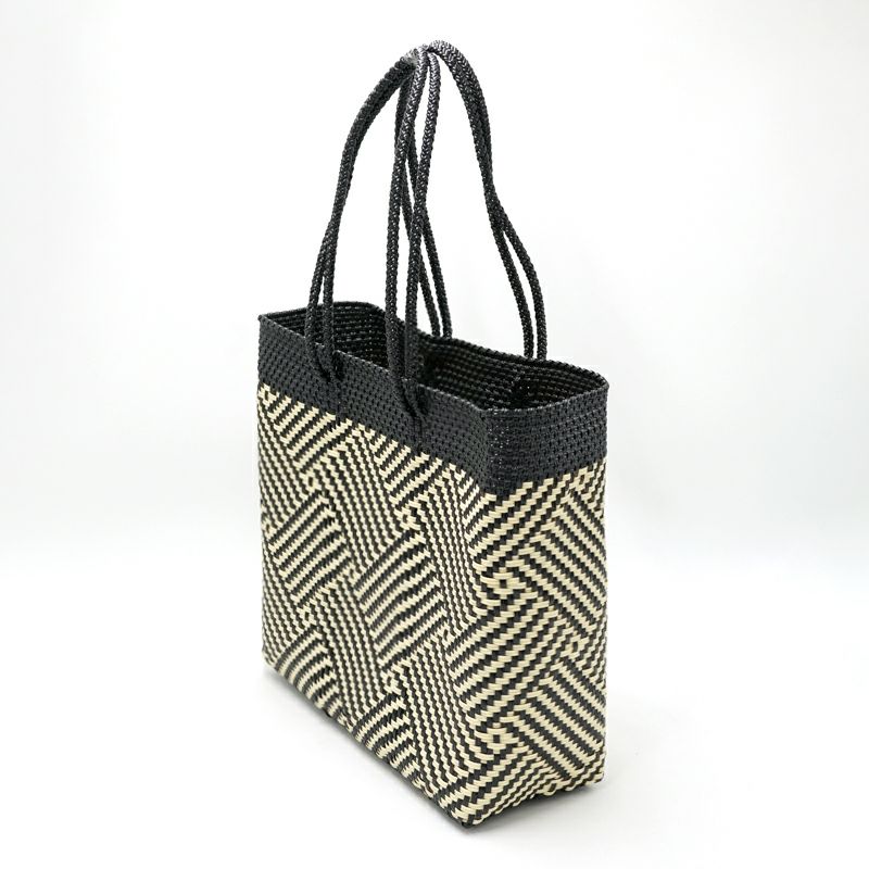 MERCADO BAG - TAPETE - LONG HANDLE - Black / Cream (M
