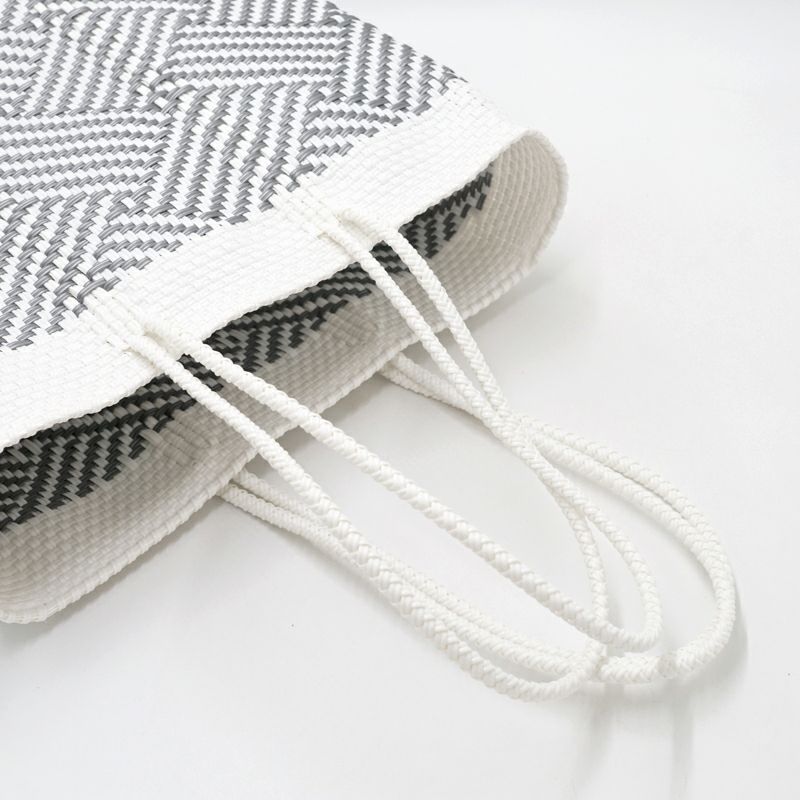 MERCADO BAG - TAPETE - LONG HANDLE - White / Silver (M
