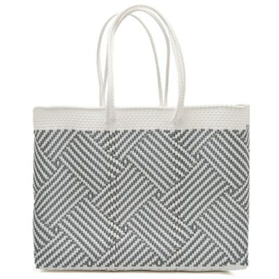 MERCADO BAG - TAPETE - LONG HANDLE - White / Silver (L)