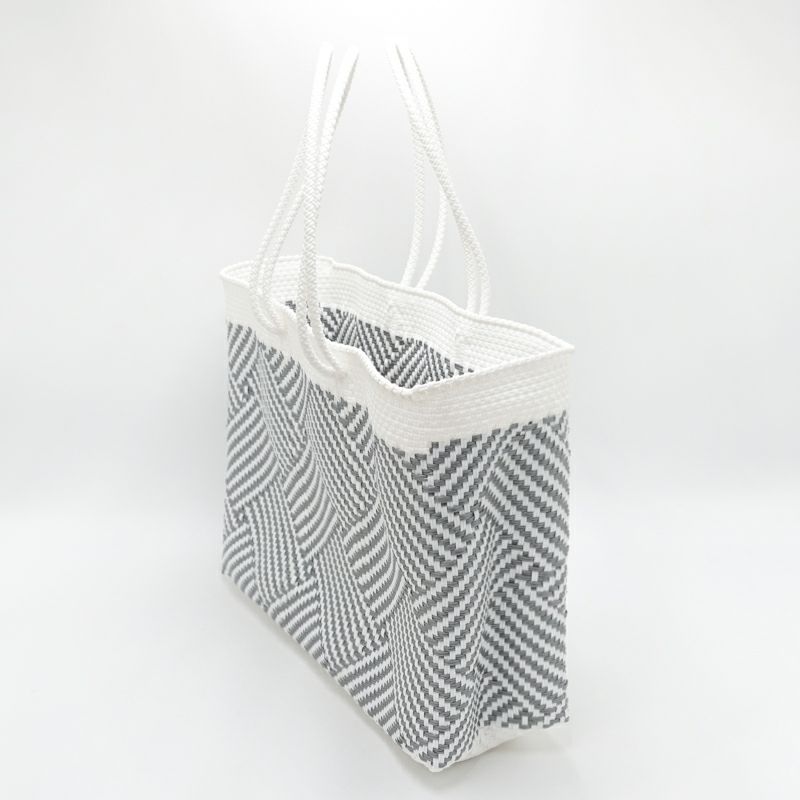 MERCADO BAG - TAPETE - LONG HANDLE - White / Silver (L