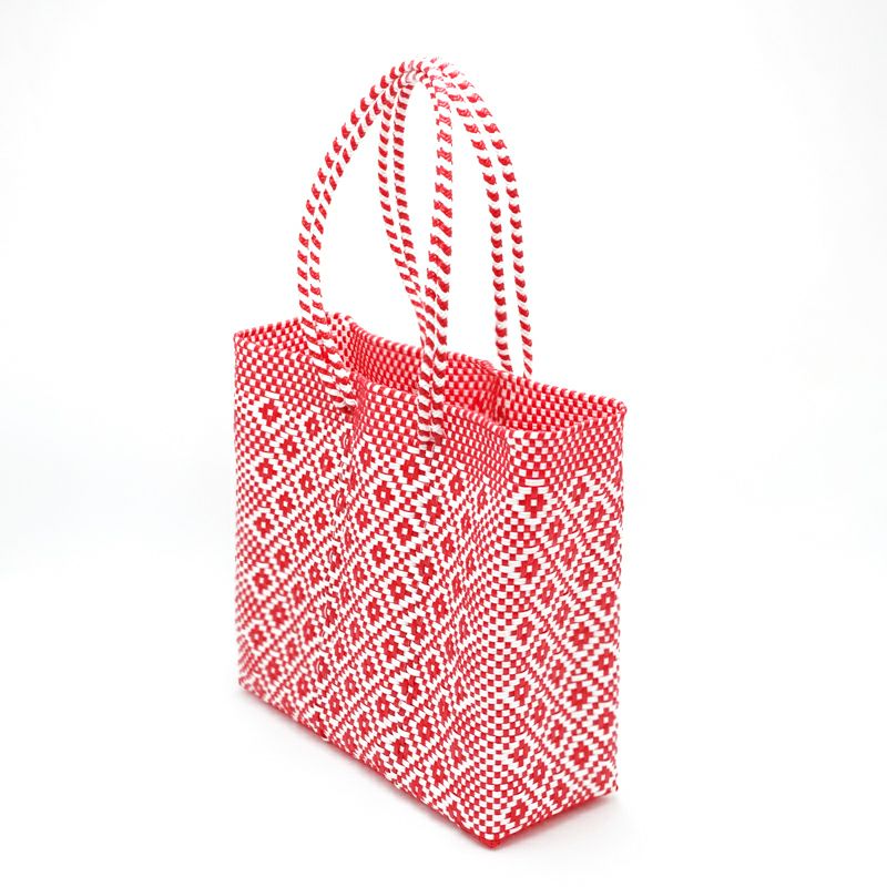 MERCADO BAG - ROMBO - LONG HANDLE - Red / White (M) | Letra