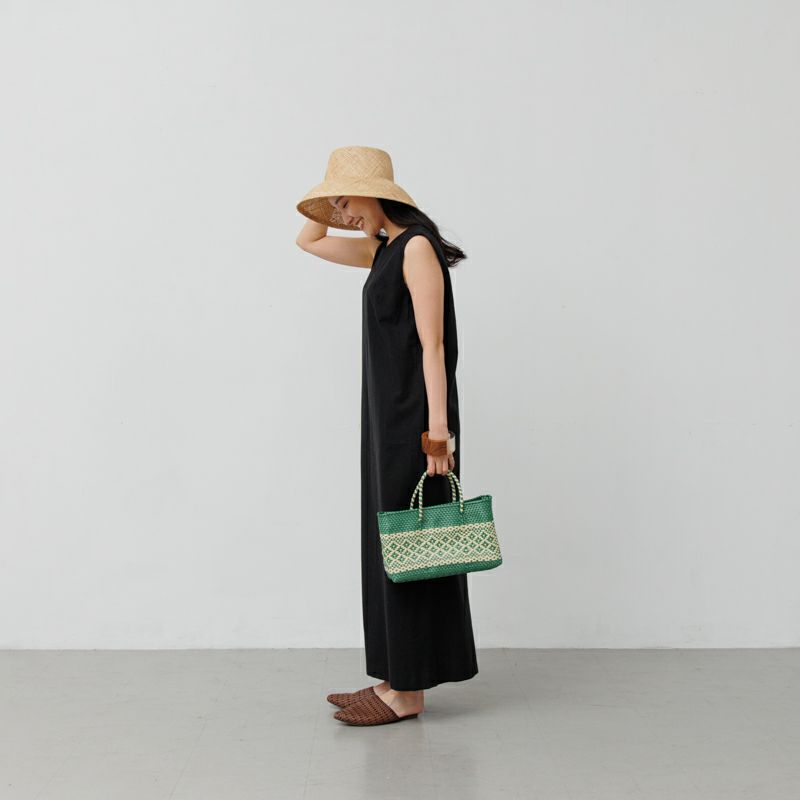 MERCADO BAG - MIMOSA - Metallic Green / Cream (SHORT XS