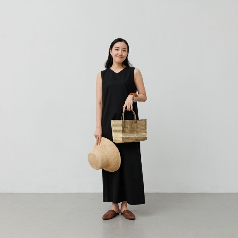 MERCADO BAG - CROSS LINE - Gold / Cream (SHORT XS) | Letra