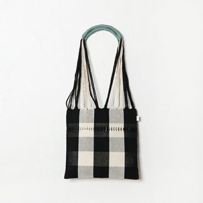HAMMOCK BAG MINI - GINGHAM CHECK - Black