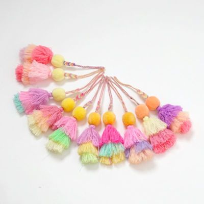 POM PON  MISANGA CHARM  - PASTEL COLOR ASSORT - Orange Yellow -