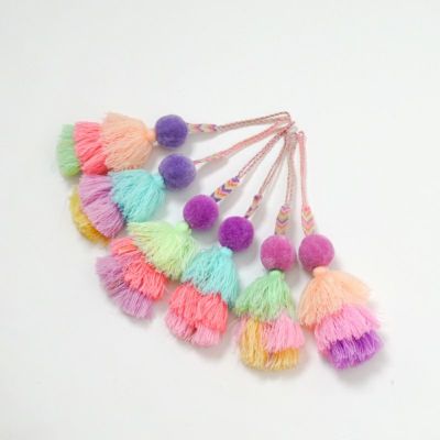 POM PON  MISANGA CHARM  - PASTEL COLOR ASSORT - Purple -