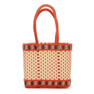 CLASICO BAG - Cream / Orange - (CUBE)