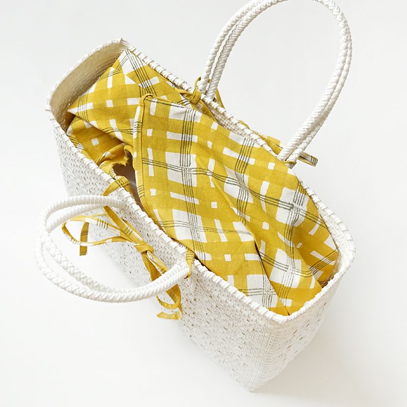 ORIGINAL - BAG IN BAG - BLOCK PRINT CHECK - Yellow (M) | Letra