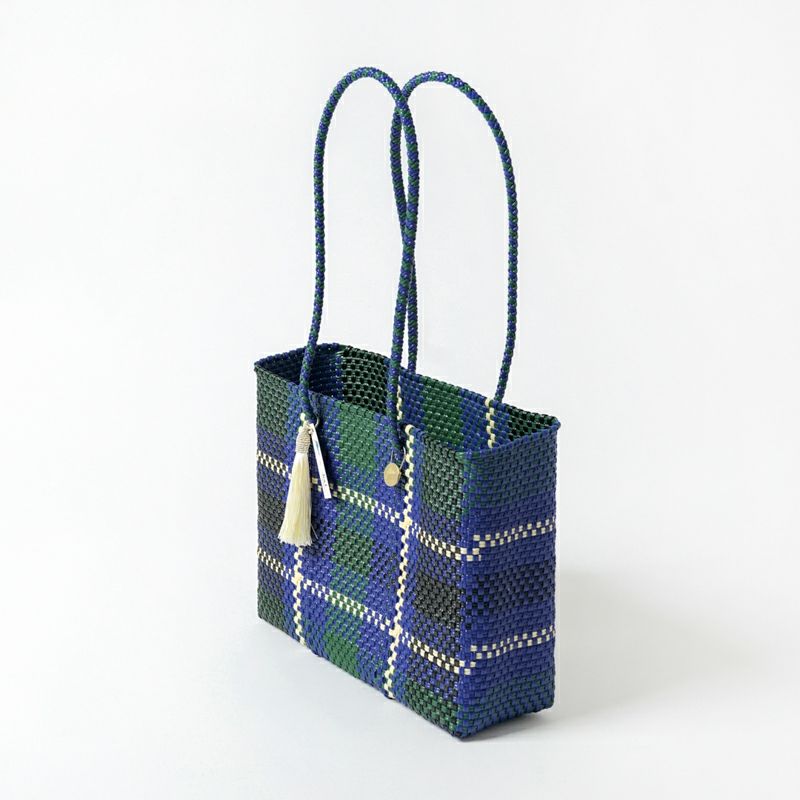 MERCADO BAG - Letra×hal ORIGINAL CHECK - Dark Green / Navy