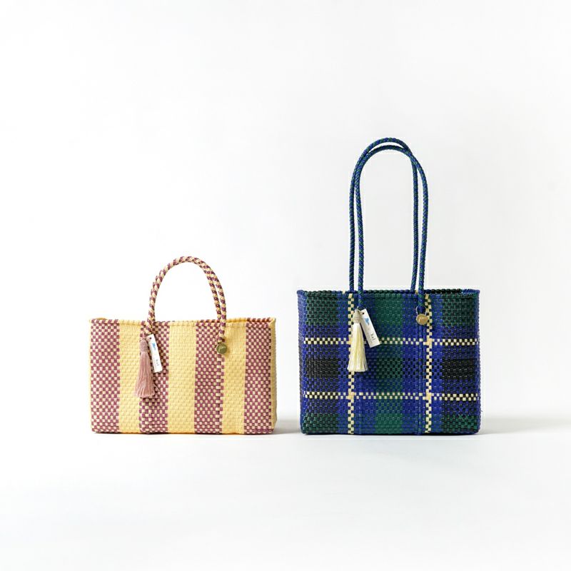 MERCADO BAG - Letra×hal ORIGINAL CHECK - Dark Green / Navy
