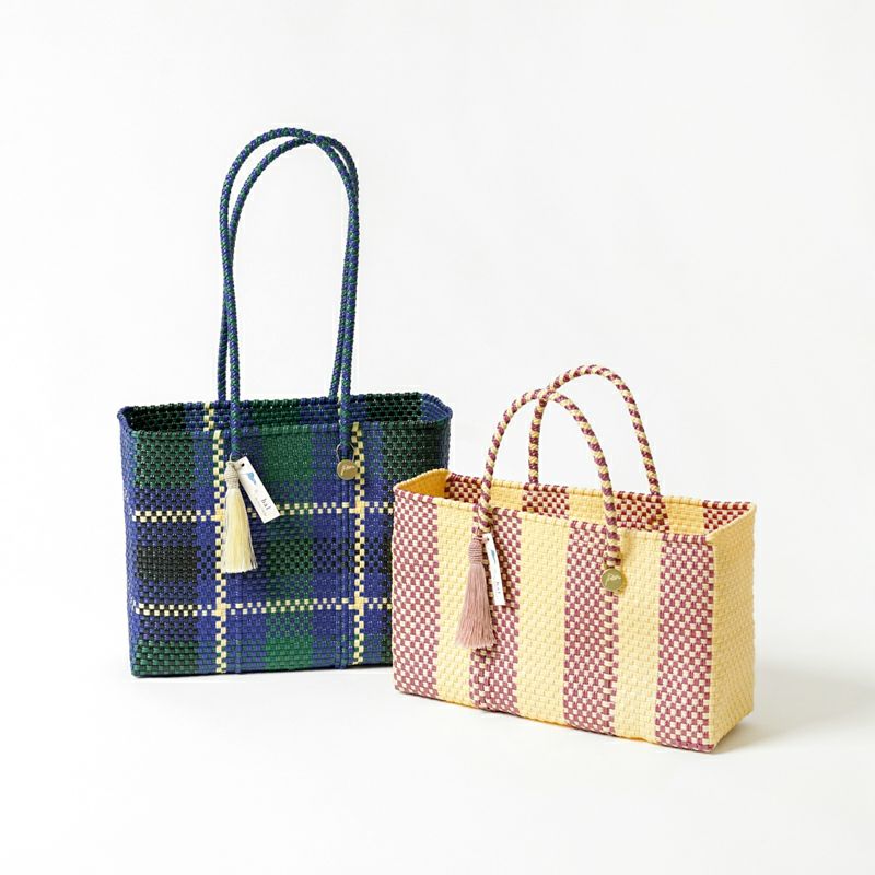 MERCADO BAG - Letra×hal ORIGINAL CHECK - Dark Green / Navy