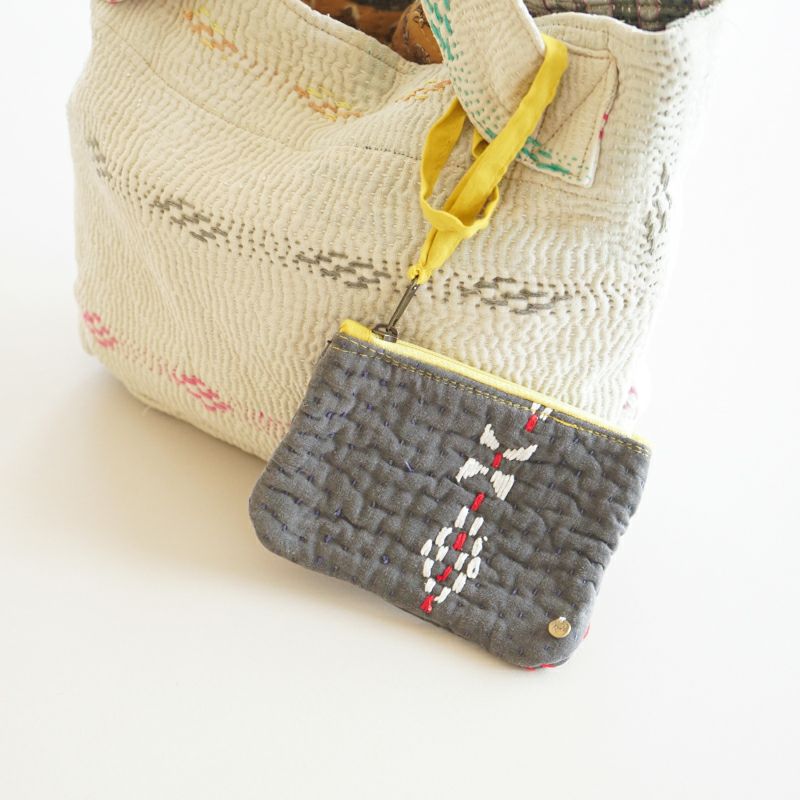 PUR (ピュール)kantha bag PUR - KANTHA POUCH CHARM - MADE IN INDIA - K - | Letra