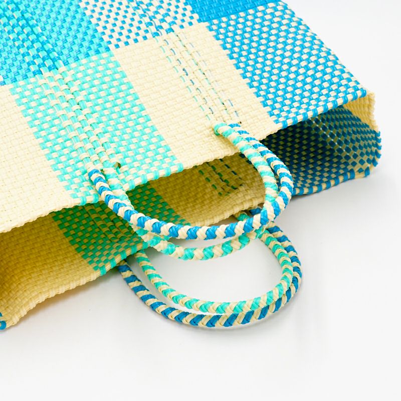 MERCADO BAG - BLOCKS - Cream / Lt.Blue / Mint (SHORT S) | Letra